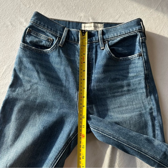 Denim Forum THE YOKO HIGH RISE SLIM Blue Jeans - Picture 12 of 14